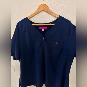 2X KOI Betsey Johnson B122 Rosemary Top (Navy)